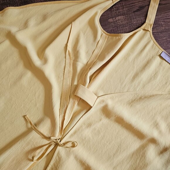 Everlane Sleeveless The Japanese GoWeave Tank Wrap Midi Dress, 4, Yellow - Picture 7 of 9